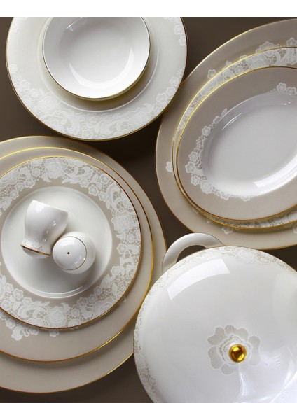 Wedding Imperial Gold 72 Parça 12 Kişilik Yemek Takımı