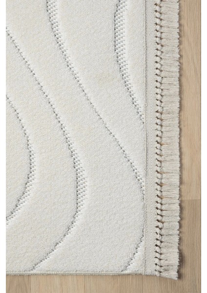 Krem Yumuşak Dokulu Halı Kilim Salon Mutfak Koridor Yolluk Oturma Odası Dokuma Makine Halısı Krem
