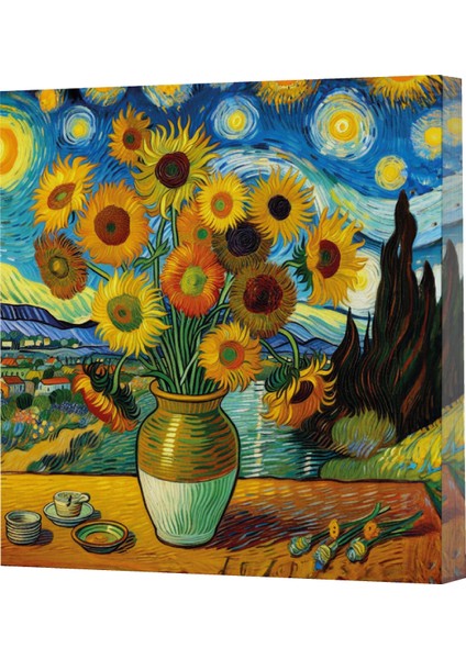 Vivago Art Van Gogh 10 Ay Çiçekleri 14X20 Çizgili DEFTER-15X15 Çizgisiz Defter Seti (320 Sayfa)