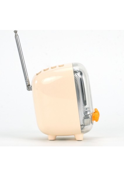 Tiivoo-2 Fm Radyolu Mini Bluetooth Hoparlör, Kablosuz Piksel Ekranlı Retro Taşınabilir Ses Bombası, Beyaz modelleri