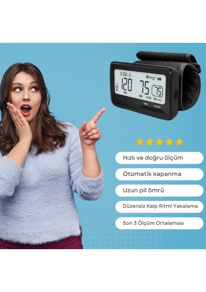 Tam Otomatik Tansiyon Aleti Hem Koldan Ölçer Hem Bilekten Ölçer Tansiyon Aleti Bluetooth Kalitesi