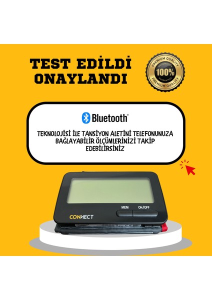 Tam Otomatik Tansiyon Aleti Hem Koldan Ölçer Hem Bilekten Ölçer Tansiyon Aleti Bluetooth Kalitesi