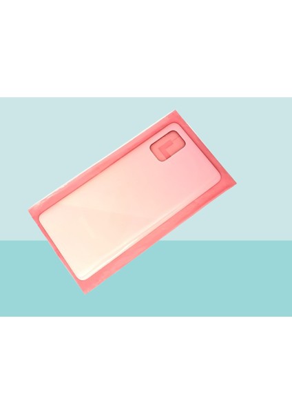 Samsung Galaxy A71 A715 Uyumlu Arka Kapak Batarya Kapağı - Pembe