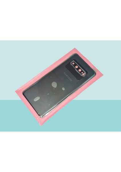 Samsung Galaxy S10 PLUS Uyumlu Arka Kapak Batarya Kapağı - SİYAH - FULL LENSLİ