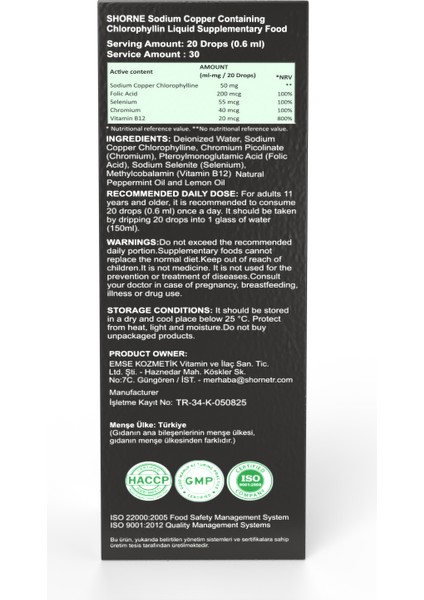 Likit Klorofil & Doğal Nane Yağı & Doğal Limon Yağı ( 3 Adet ) fiyatları