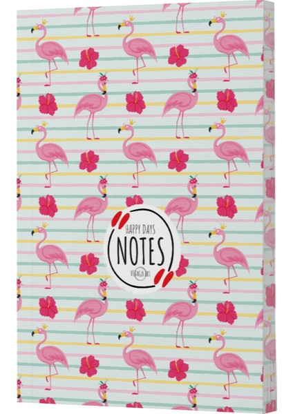 Vivago Art Flamingo 2, 14X20 Çizgili DEFTER-15X15 Çizgisiz Defter Seti (320 Sayfa)