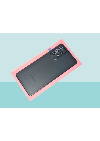 Samsung Galaxy A52 A525 Uyumlu Arka Kapak Batarya Kapağı - Siyah - Full Lensli