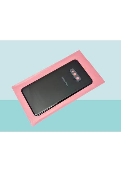 Samsung Galaxy S10 E Uyumlu Arka Kapak Batarya Kapağı - Siyah - Full Lensli