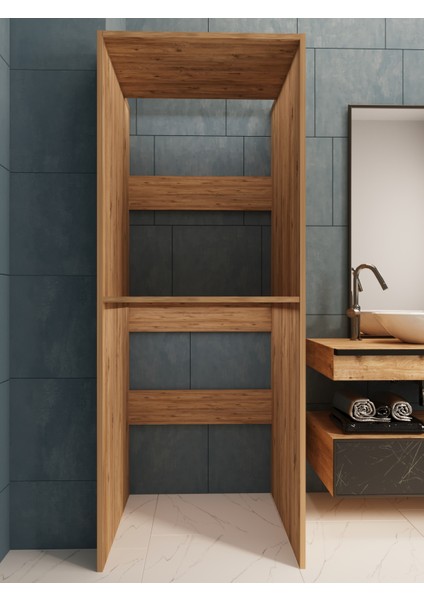 Çamaşır ve Kurutma Makinası Dolabı Çekmecesiz Atlantik Çam fiyatları