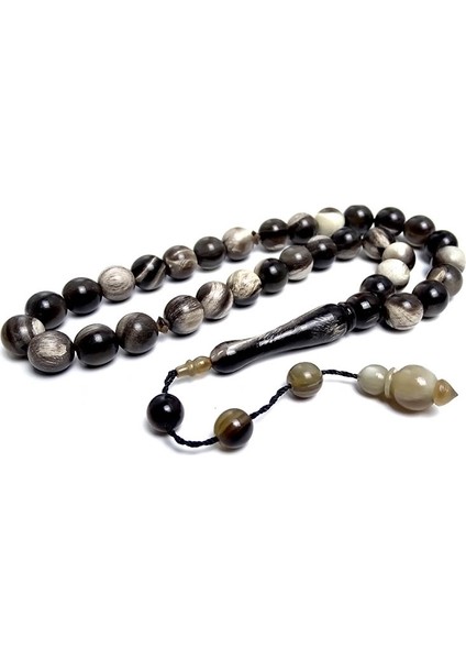 Benekli Bufalo Boynuzu Tesbih 10MM Doğal ve Şık Model