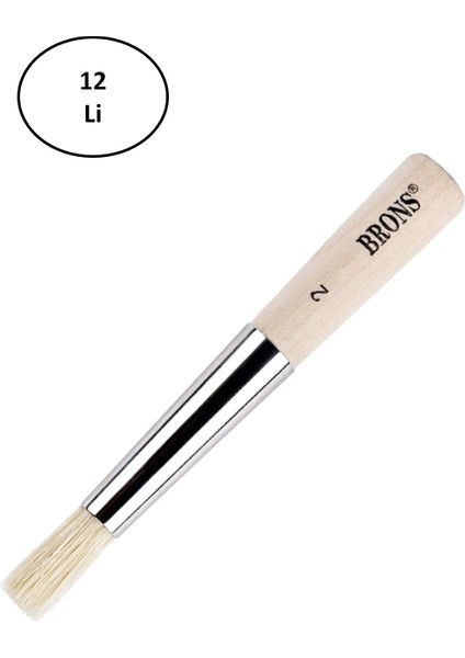 Brons Tampon Fırça BR-661 115 Serisi No:2 12'li