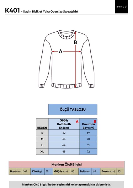 Kadın Bisiklet Yaka Oversize Sweatshirt indirimleri