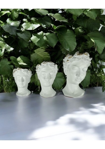 3\'lü Helen Dekoratif Saksı