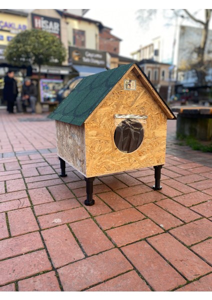 Kedi Evi Kedi Yuvası İç ve Dış Mekan Isı ve Su Yalıtımlı 55x45x65 cm