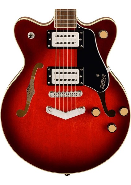 Gretsch G2655 Streamliner Cb Jr Dc Claret Burst Elektro Gitar
