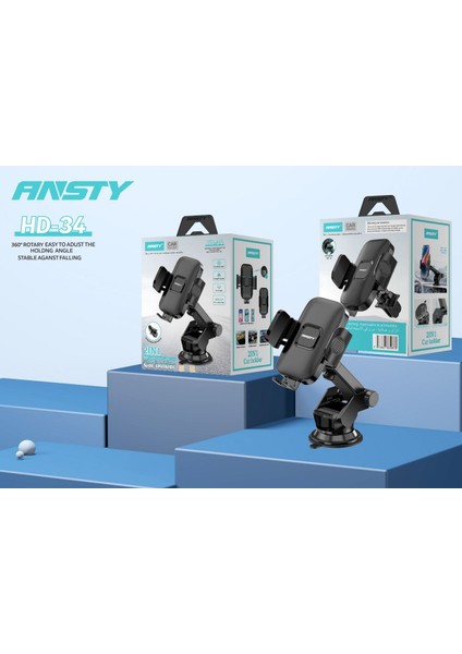 Ansty Hd-34 Araç Içi Telefon Tutacağı Car Holder