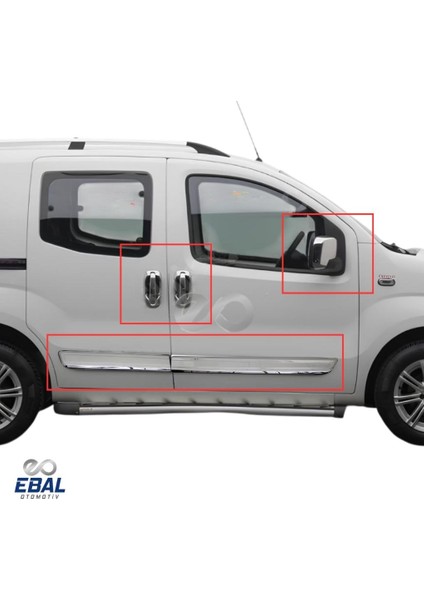Citroen Nemo 3'lü Krom Set Yan Kapı Çıtası+Kapı Kolu+ Ayna Kapağı Paslanmaz Çelik fiyatları