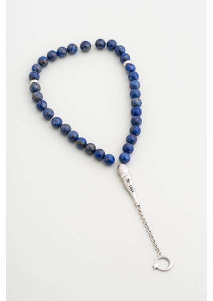 Atatürk Imzalı Doğal Lapis Taşlı 23 cm Gümüş Tesbih modelleri