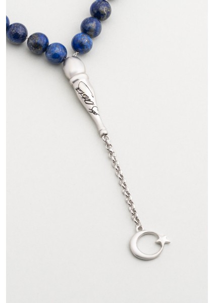 Atatürk Imzalı Doğal Lapis Taşlı 23 cm Gümüş Tesbih fırsatları