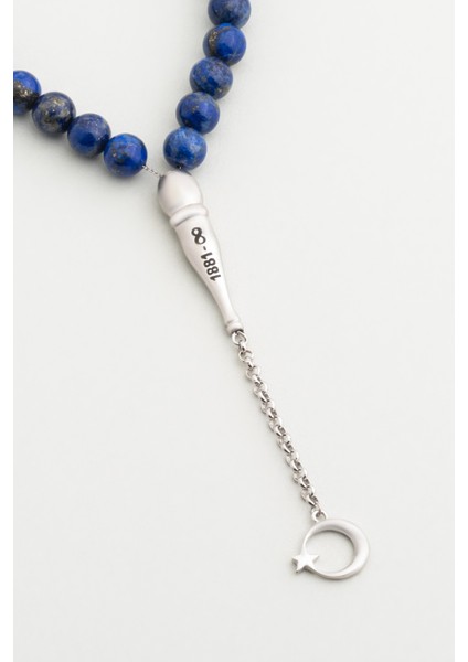 Atatürk Imzalı Doğal Lapis Taşlı 23 cm Gümüş Tesbih indirimleri