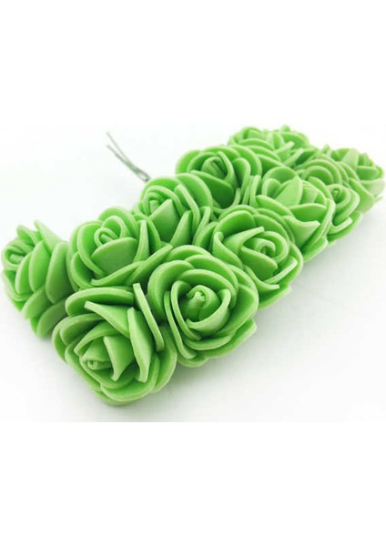Yeşil Latex Gül 12 Bağ