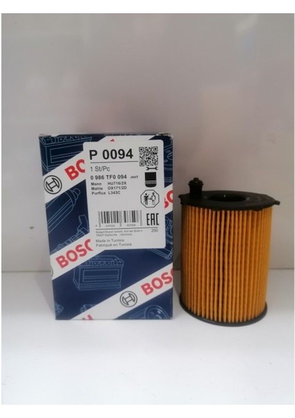 Yağ Filtresi 1 Adet - Focus 1.6 Tdci 2012-2015 77 Kw -- 0986TF0094 - Oem: 0986TF0004