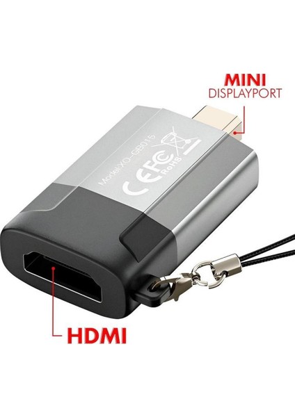 Mini Displayport (Mini Dp) To HDMI Dönüştürücü Adaptör – 4K Video Çıkışı
