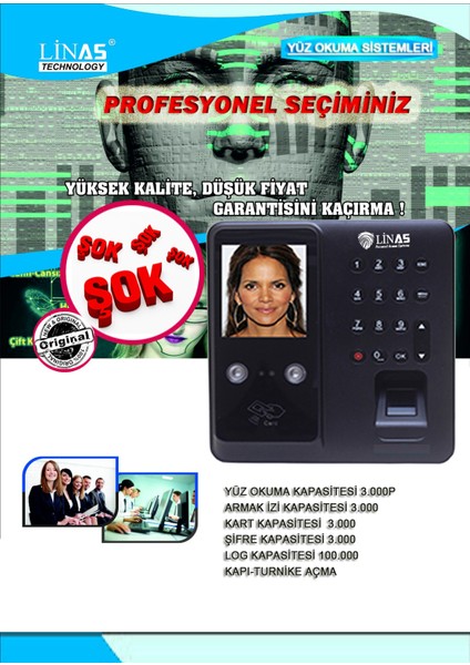 Yüz Okuma Parmak Kary Personel Takip Cihazı Maaş Yazılımı