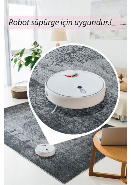 Modern Şönil Vintage Dokuma Taban Dekoratif Halı Kilim Yolluk Dijital Baskı Halı Yıkanabilir