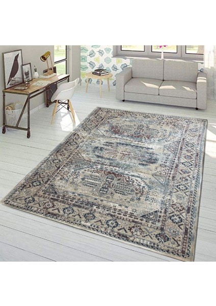 Modern Şönil Eskitme Desenli Dokuma Taban Dekoratif Halı Kilim Yolluk Dijital Baskı Halı Yıkanabilir