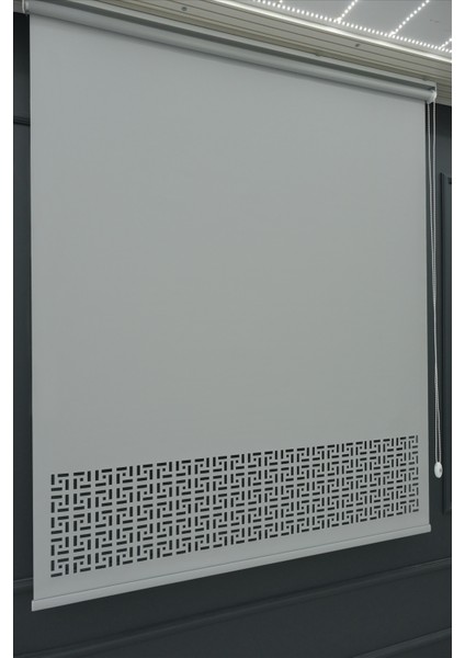 Lazer Stor Perde - Mat Stor Kumaşı - 30 cm Lazer Yüksekliği - Metal Kasa ve Kapak