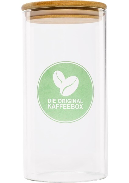 Die Original Reiswaffelbox Cam Kahve Kutusu, Kahve Saklama, Kahve Çekirdeği 500GR