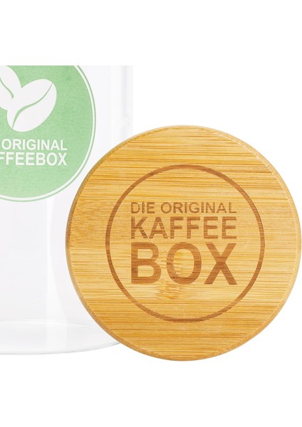 Die Original Reiswaffelbox Cam Kahve Kutusu, Kahve Saklama, Kahve Çekirdeği 500GR