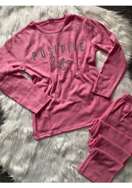 Interlok Kumaş Uzun Kollu Mevsimlik Kadın Pijama Takımı