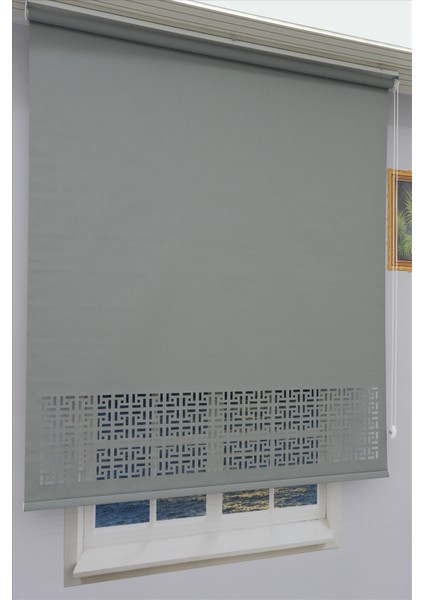 Lazer Stor Perde - Mat Stor Kumaşı - 30 cm Lazer Yüksekliği - Metal Kasa ve Kapak