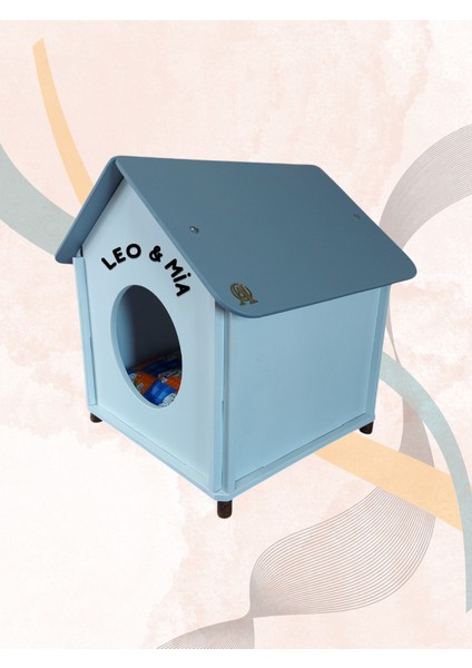 Kedi ve Köpek Yuvası(Evi) Doğal Ahşap Hem İç Mekan Hem Dış Mekan İçin