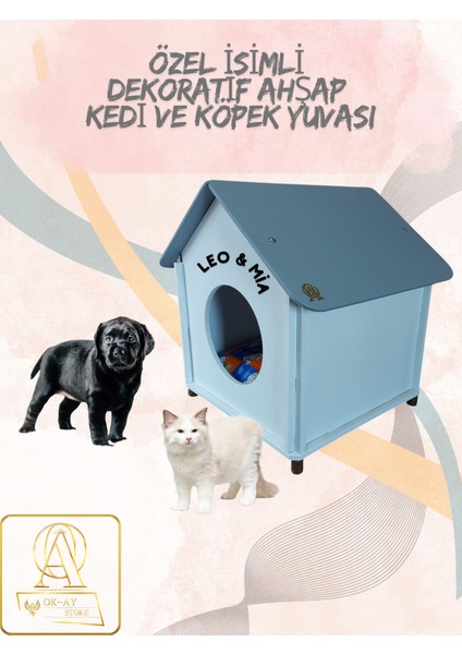 Kedi ve Köpek Yuvası(Evi) Doğal Ahşap Hem İç Mekan Hem Dış Mekan İçin fiyatları