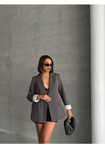 Kadın Astarı Çizgili Ceket modelleri