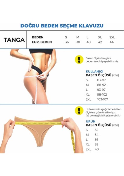Kadın Yüksek Bel, Toparlayıcı, Tanga Külotlar - Lacivert, Pembe, Yeşil, Ten, Mavi - 5'li Paket