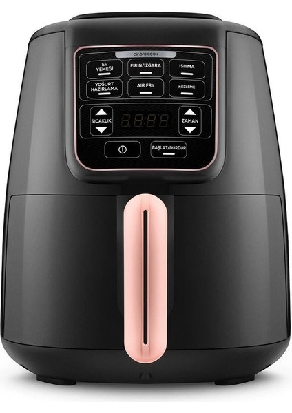 4l Hazne Akıllı Sensörlü Airfryer, Sulu Yemek, Közleme, Fırın/ızgara , Ev Yoğurdu 1500W,