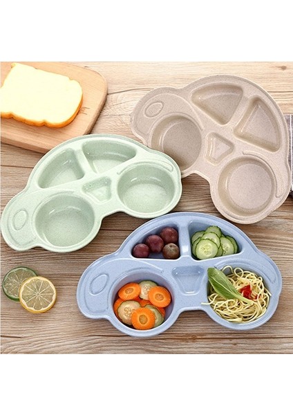 Araba Şeklinde Bebek Mama Tabağı, Bpa Içermeyen Plastik, Eğlenceli ve Bölmeli Tasarım indirimleri