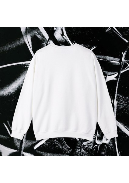 Sueso Store Eyes Gözler Unisex Nakışlı Y2K Beyaz Sweatshirt