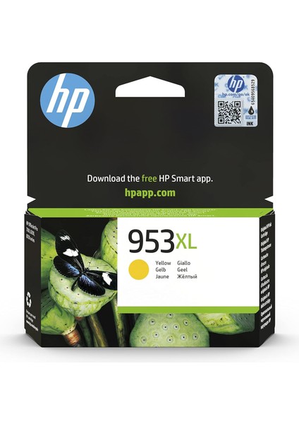 953XL Sarı Yüksek Kapasiteli Mürekkep Kartuş 1.600 Sayfa (F6U18A)