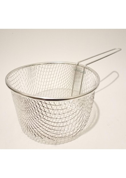 20CM Fritöz Sepeti Kalaylı Paslanmaz Çelik Fonksiyonel Tek Saplı Kızartma Teli Pratik Cips Kevgiri