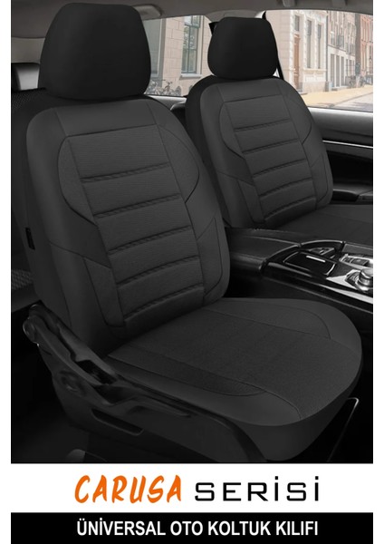 Mazda Rx-8 Uyumlu 5 Koltuk Tam Set Pike Kumaş Oto Koltuk Kılıfı Siyah