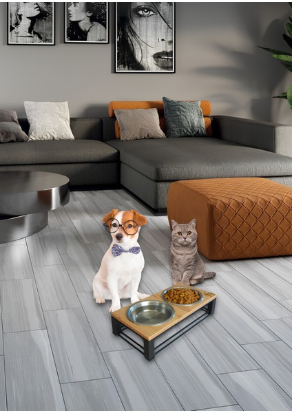 Kedi ve Köpekler Için Dayanıklı Mama ve Su Standı – Sağlıklı ve Şık Tasarım