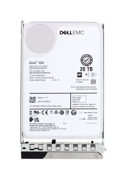20TB 7.2k 12G Nl Sas 3.5" 512E 12GB/S 3.5" 0R3G03 R3G03