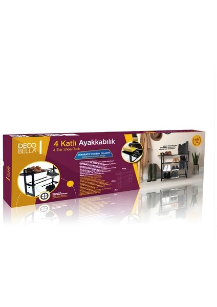 Birdoludükkan 4 Katlı Ayakkabılık