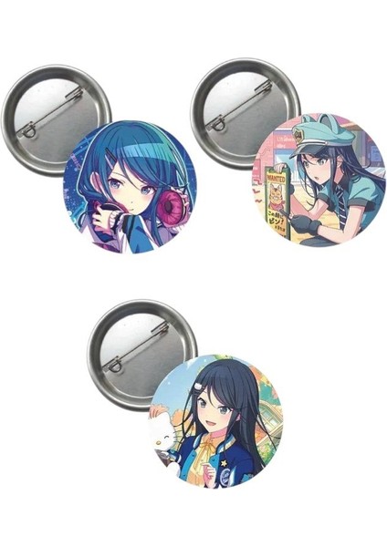 Major Selection Hatsune Miku Pjsekai Project Sekai Colorful Anime Buton Rozet 3 Adet 44 mm Hoshino Ichika