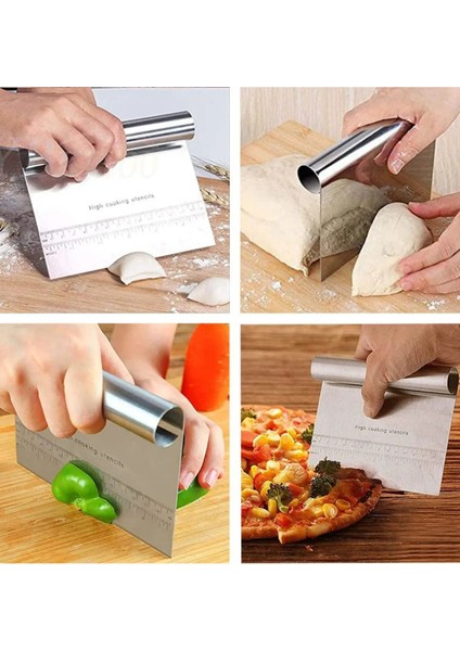 Paslanmaz Alüminyum Metal Masterchef Hamur Açma 2'li 60 ve 90 cm Oklava ve Ölçülü Çelik Spatula fırsatları